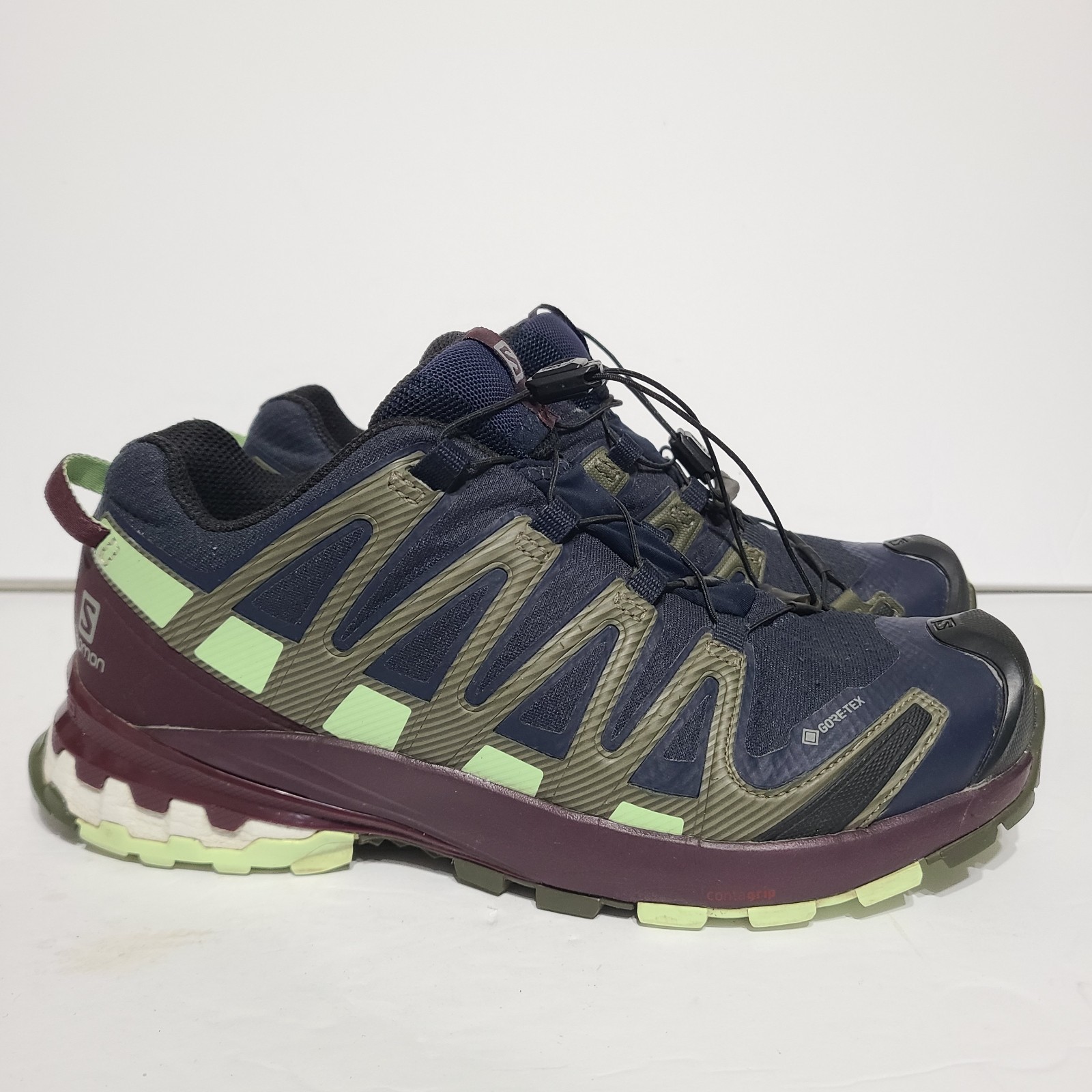 Scarpe da donna B42 Salomon Blu XA Pro 3D V8 Gore tex Trail Hiking taglia 6 5