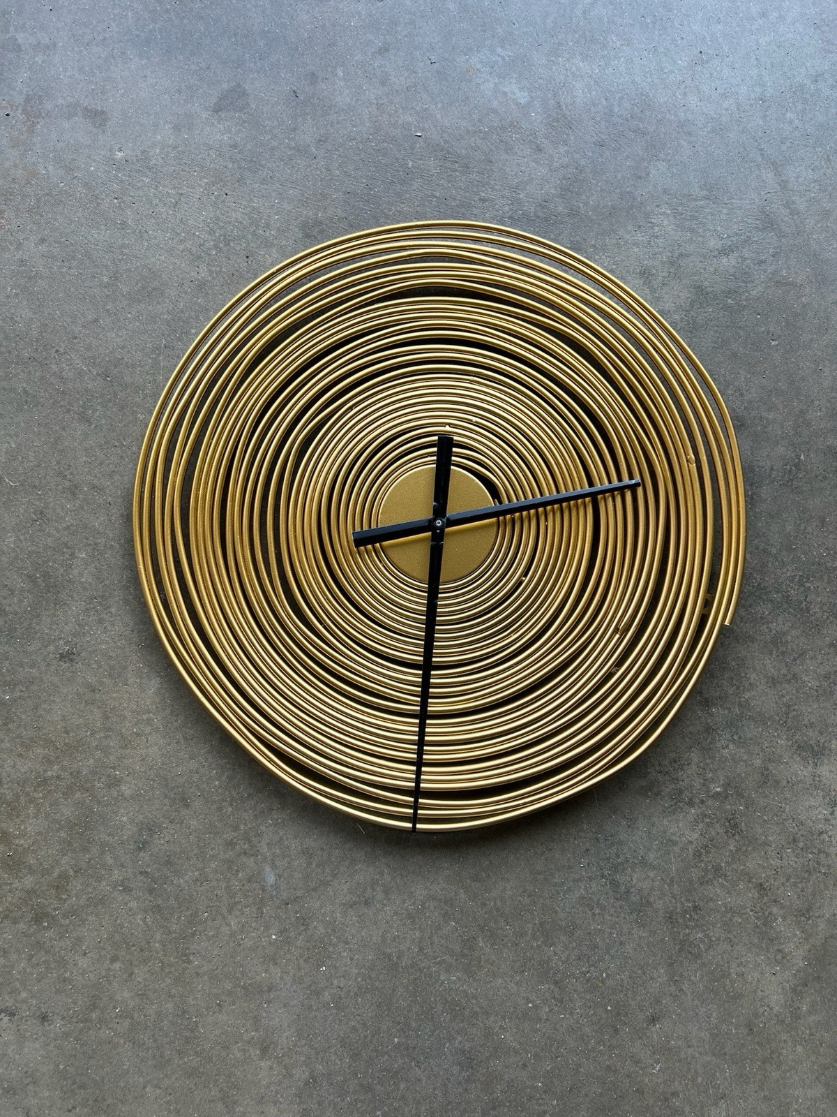 Gold Spiral Quartz Movement Wall Clock Replacement Part Decorative Design