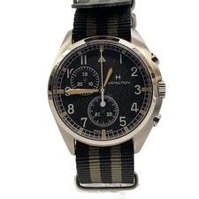 Hamilton H765220 Analog Watch Quartz Stainless Steel Black Dial 4x4cm