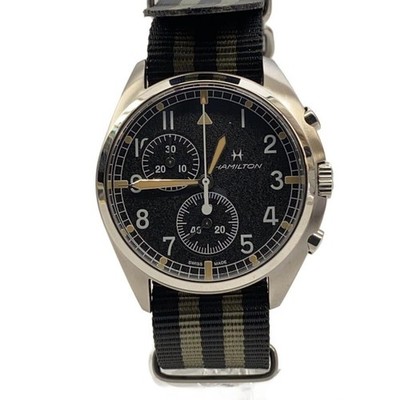 Hamilton H765220 Analog Watch Quartz Stainless Steel Black Dial 4x4cm