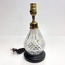 Waterford Lismore Globe Crystal Fine Cut Table Lamp READ