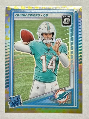 2025 Panini Donruss Optic - Rated Rookie Quinn Ewers #213 Flex Prizm /199 (RC)