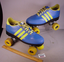 Vintage 1980's Colt brand Men's Roller Skates size 9 US blue yellow EUC