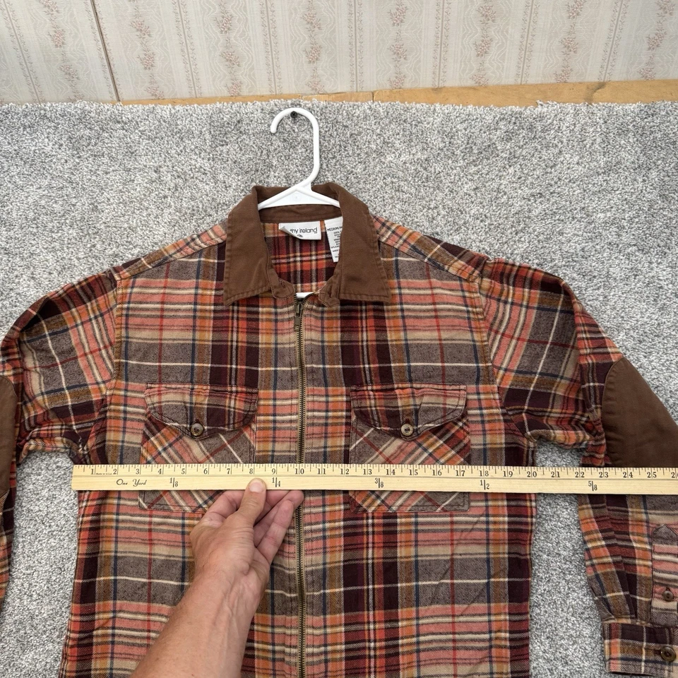 Camisa vintage Y2K Kathy Irlanda flanela zíper completo M Western Cabincore lenhador - Imagem 3 de 4