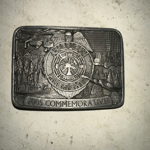 AMERICAN FIREFIGHTER SISKIYOU 2005 COMMEMORATIVE LIMITED EDITION BELT BUCKLE