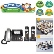 CL84218 DECT 6.0 2-Handset Corded/Cordless Phone with Smart Call Blocker