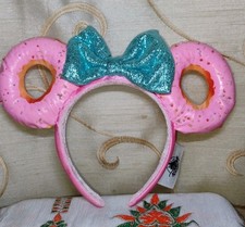   2024 DISNEY PARKS EATS GLAZED DONUT With SPRINKLES MINNIE EARS HEADBAND EARS