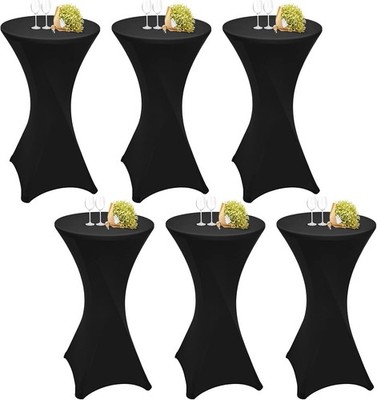 6er Set Stehtischhusse Stretch Stehtisch Ø 80cm Husse Tisch Hussen Bistrotisch