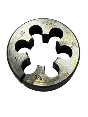 ProCut 7/8''-32 UN HSS Adjustable Round Die 2'' Outside Diameter