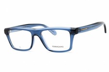 SALVATORE FERRAGAMO SF2988 450 Eyeglasses Transparent Azure Frame 54mm