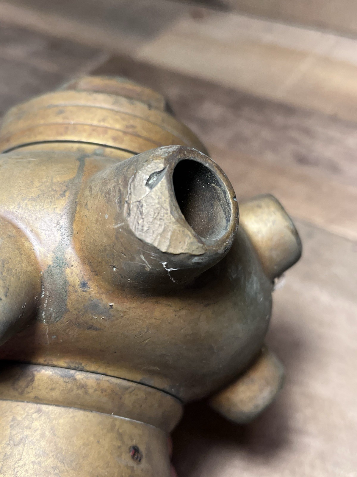 Vintage Brass Bresnan Cellar Distributor Fire Hose 3” Nozzle Basement