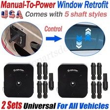 2x Universal Electric Power Window Switch Kit Fits Any Spline Manual To Electric