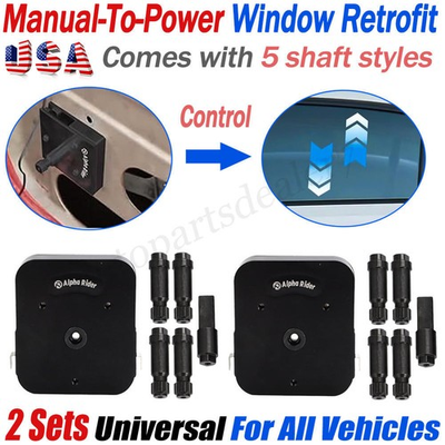 #ad 2x Universal Electric Power Window Switch Kit fits Any Spline Manual to Electric $102.99