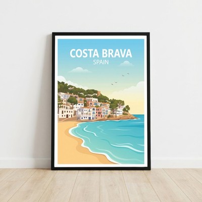 Costa Brava Spanien Reise Poster Wandbild Kunstdruck gerahmt ungerahmt