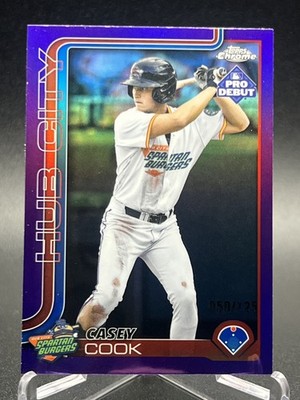 2025 Topps Pro Debut Casey Cook Chrome Purple Refractor 50/125 #PDC-188