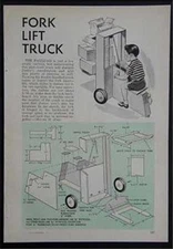 Fork-Lift Sidewalk Ride-On Toy 1964 How-To build PLANS easy build