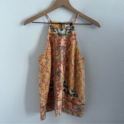 Anthropologie Akemi + Kin Embroidered Boho Tank Lined US 0