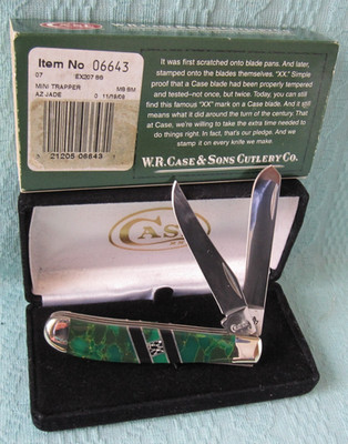 2008 CASE XX Exotic ARIZONA JADE 6643 MINI Trapper POCKET KNIFE LTD EDITION 500