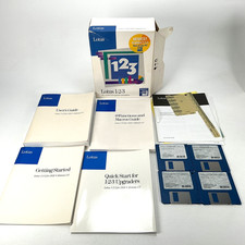 Lotus 123 Spreadsheet Software Release 2.3 DOS 1991 for Vintage IBM PCs