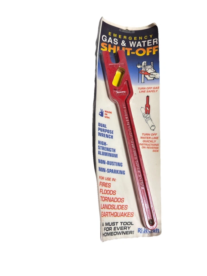 Water & Gas SHUT-OFF Wrench Made in USA Thrifco Plumbing 5110036 Emergency - Image 2 of 4