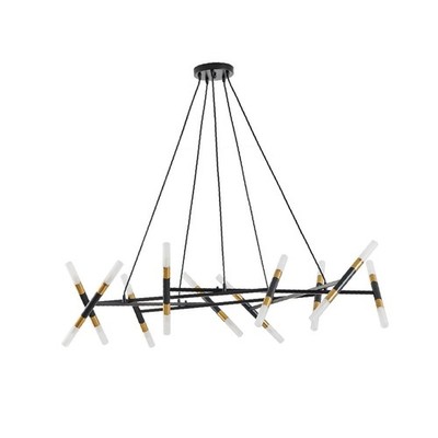 41'' Black & Golden Modern Chandelier Light Fixture, Branch Design with