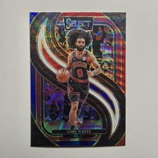 2024-25 Select #126 Coby White Tri-Color Prizm Premier Bulls