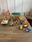 Vintage Fisher Price Little People Play Family Camper Boat Set #994 with Extras
