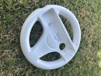 Nintendo Wii OEM White Remote Controller With Motion Plus, Wheel, OEM Nunchuck
