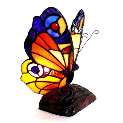 KACY 6 Tiffany-style 1 Light Butterfly Accent Table Lamp 9'' Tall