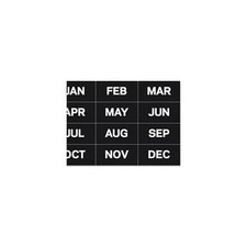 Mastervision Magnetic Monthly Calendar Characters - 1" X 2" - Black fm1108