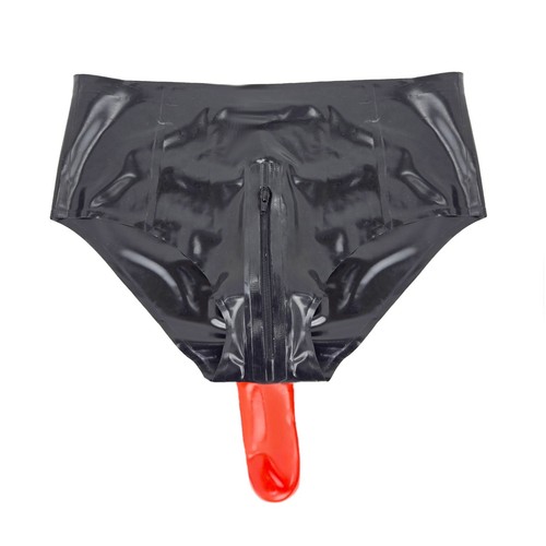 Latex Slip mit Reißverschluss und Analkondom 0,4 Size:M(3576) - Bild 5 von 6