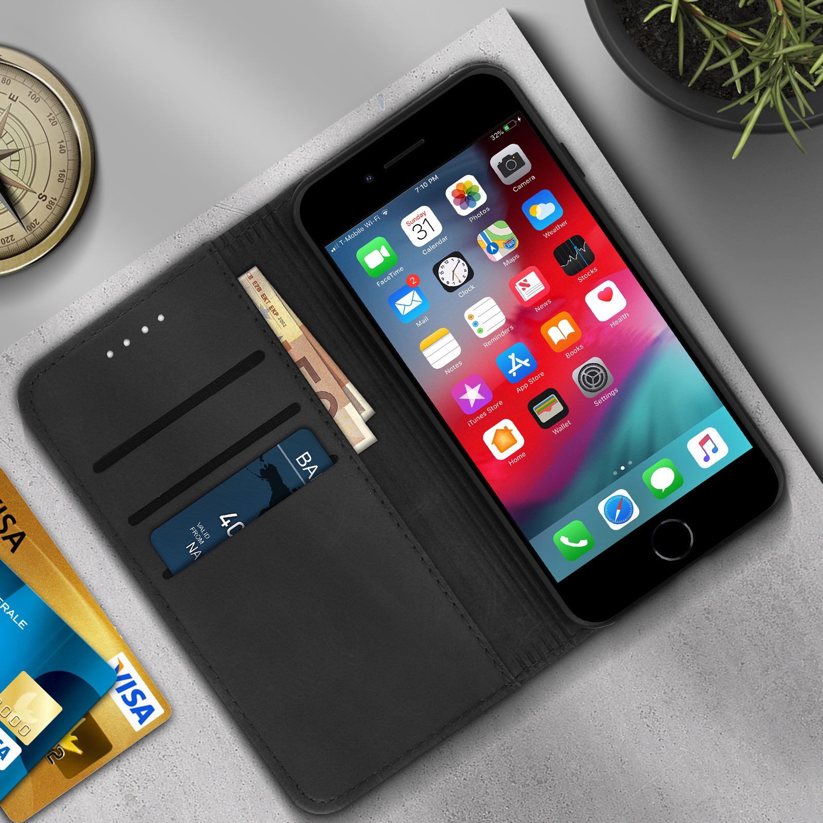 Coque iPhone 8 avec support rétro béquille intégrée protection antichoc - 3