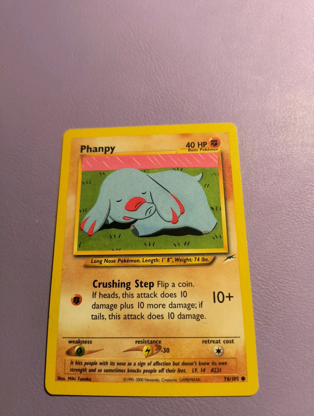 Pokemon Tcg Phanpy 76/105 Neo Destiny (LP)