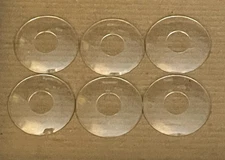 Vintage Candle Cuff Bobeches Lot of 6 Clear Delicate Glass - Wax Drip Catcher