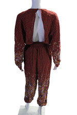 Anthropologie Red Floral Jumpsuits Rompers for Women for sale