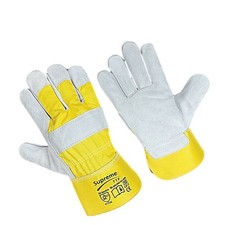 Canadian Rigger Work Gloves Heavy Duty Gauntlet Leather Safety Gardening XL