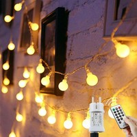 LED Lichterkette Kugel 15M Warmweiß FüR Innen AußEn Party Weihnachten Garten