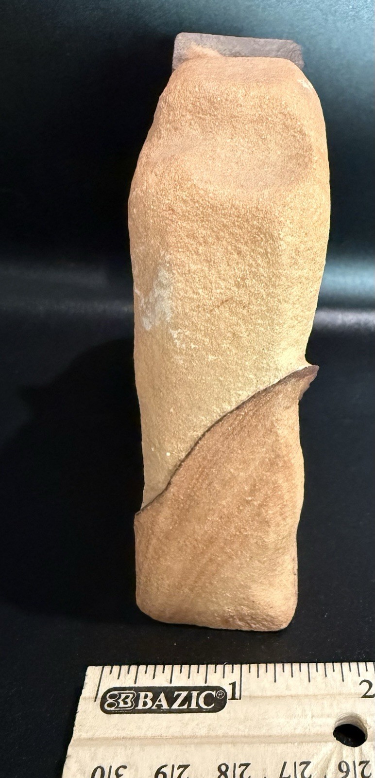 Hand Carved Sandstone Buffalo Figurine Southwestern Desert Rock Bison Sculpture