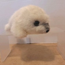 Russ Plush White Harp Seal Pup Black Markings 8" 7936 Realistic Soft