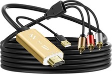 RCA to HDMI Converter for Smart TV - Composite AV to HDMI 1080P Aluminum Alloy V