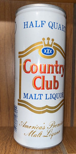 16oz Empty Country Club Beer Can by Pearl Brewing in SanAntonio TX
