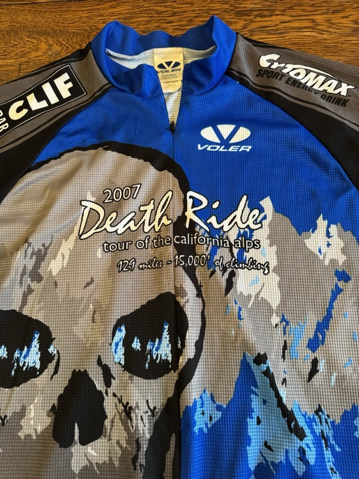 Voler Men’s L 2007 Death Ride Tour Of The California Alps Cycling Jersey USA - Image 2 of 4