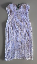 Fashion Nova Sexy Lace Lilac Lavender Dress Sz M NWT