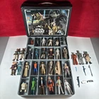 Vintage Kenner Star Wars Action Figure Collector's Case + 31 INCOMPLETE Figures