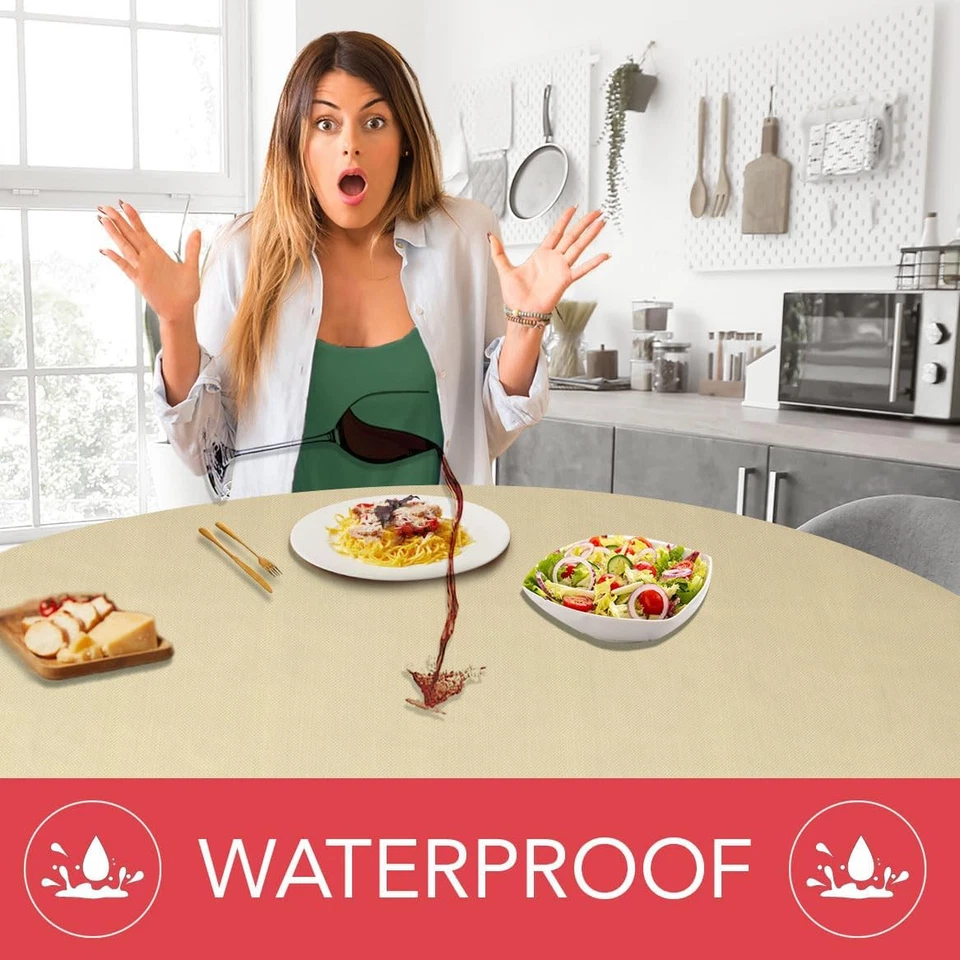 Covers For The Home Deluxe Best Up To 44" Round, Basketweave - Beige - Image 3 of 4