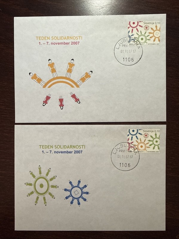 SLOVENIA FDC COVER 2007 YEAR RED CROSS SOLIDARITY EQUALITY HEALTH MEDICINE STAMP