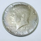 1968 D Kennedy Half Dollar 40% Silver Coin, Circulated Coin #6837