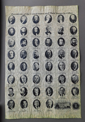 Presidents of the United States & Terms - thru Biden - Antiqued Parchment 12x18''