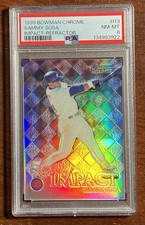 1999 Bowman Chrome Sammy Sosa💪 Lasting Impact REFRACTOR🌈PSA 8🚀NM-MINT💎Rare