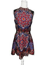 NWT ASOS Paisley Mini Dress Women Size 6 Boho Chic Festival Summer Short Dress